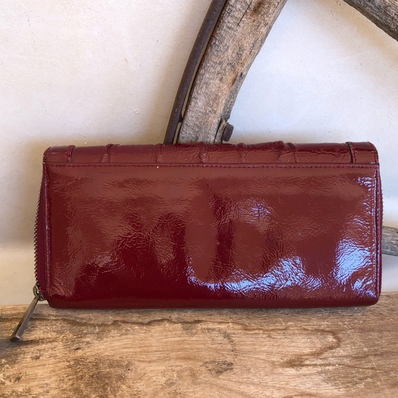 SOLD—NORDSTROM Red Patent Leather Wallet Clutch - Picture 2 of 8